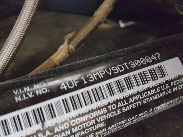 4UF13MPV9DT300847 - 2013 ARCTIC CAT ARTIC CAT Помаранчевий фото 10