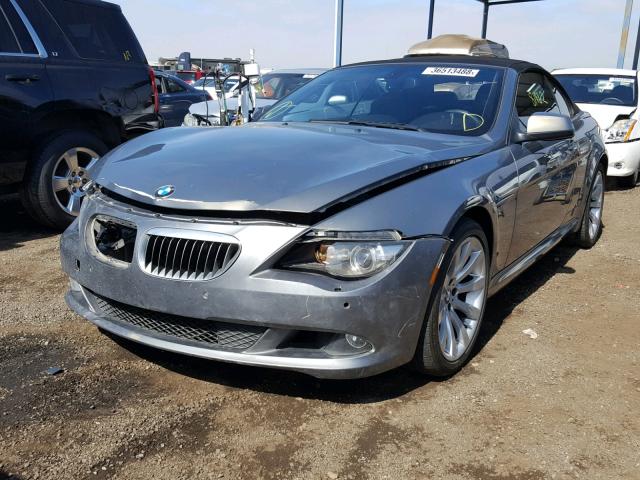 WBAEB5C56AC225895 - 2010 BMW 650 I GRAY photo 2