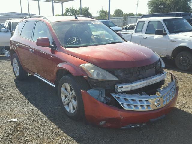 JN8AZ08T26W416246 - 2006 NISSAN MURANO RED photo 1