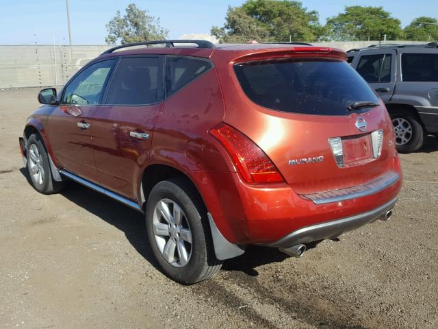 JN8AZ08T26W416246 - 2006 NISSAN MURANO RED photo 3