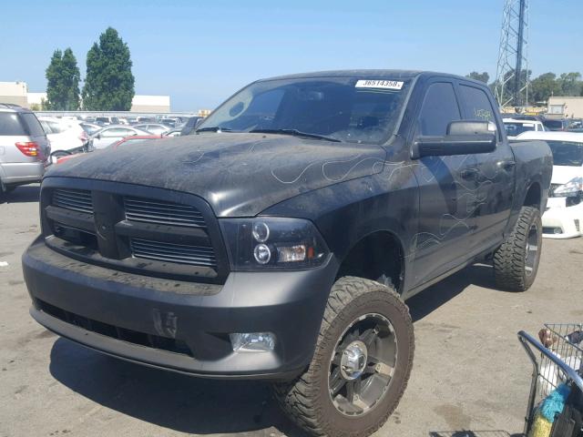 1D7RV1CT4AS218555 - 2010 DODGE RAM 1500 BLACK photo 2