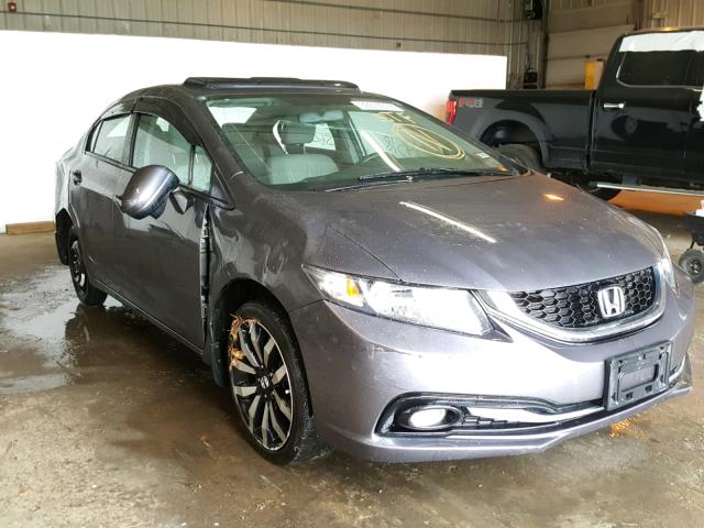 2HGFB2F93FH515151 - 2015 HONDA CIVIC EXL ნაცრისფერი ფოტო 1