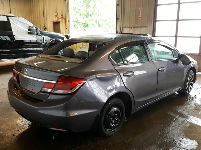 2HGFB2F93FH515151 - 2015 HONDA CIVIC EXL ნაცრისფერი ფოტო 4