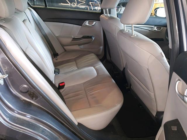 2HGFB2F93FH515151 - 2015 HONDA CIVIC EXL ნაცრისფერი ფოტო 6