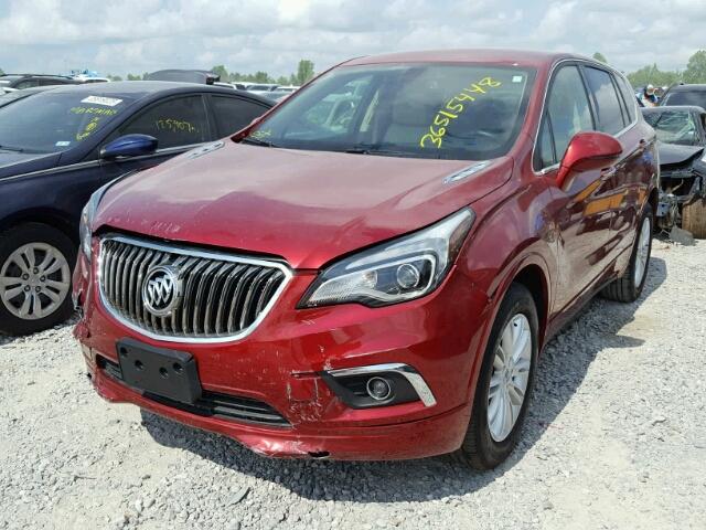 LRBFXASA0HD072403 - 2017 BUICK ENVISION P RED photo 2