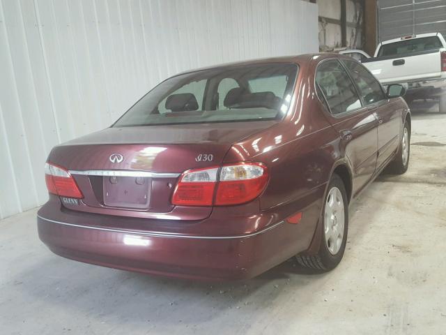 JNKCA31A41T008149 - 2001 INFINITI I30 BURGUNDY photo 4