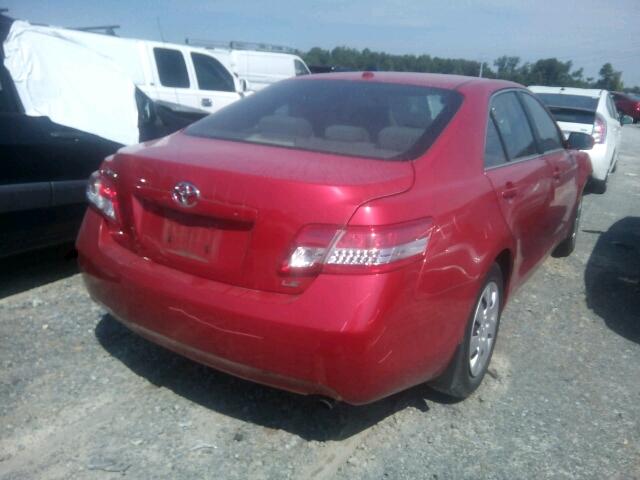 4T1BF3EK5BU688149 - 2011 TOYOTA CAMRY BASE RED photo 4