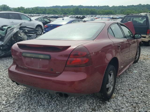 2G2WS522441139823 - 2004 PONTIAC GRAND PRIX RED photo 4