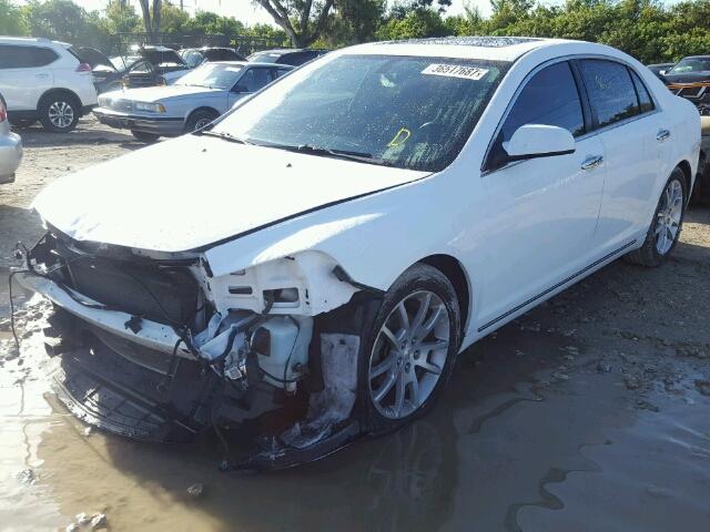 1G1ZE5EU8CF136968 - 2012 CHEVROLET MALIBU LTZ WHITE photo 2