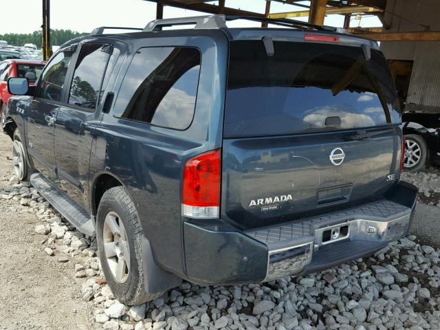 5N1BA08A57N704321 - 2007 NISSAN ARMADA SE TEAL photo 3