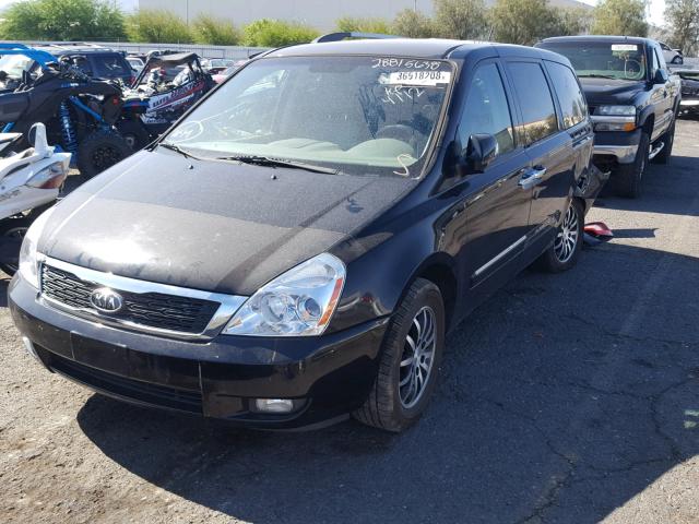 KNDMH4C70C6432423 - 2012 KIA SEDONA EX BLACK photo 2