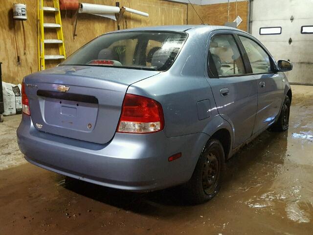 KL1TD56686B565546 - 2006 CHEVROLET AVEO BASE Mavi foto 4