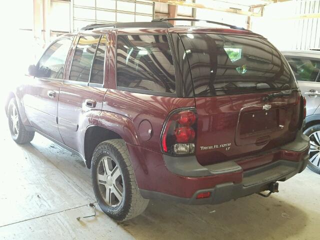 1GNDT13SX52254121 - 2005 CHEVROLET TRAILBLAZE MAROON photo 3