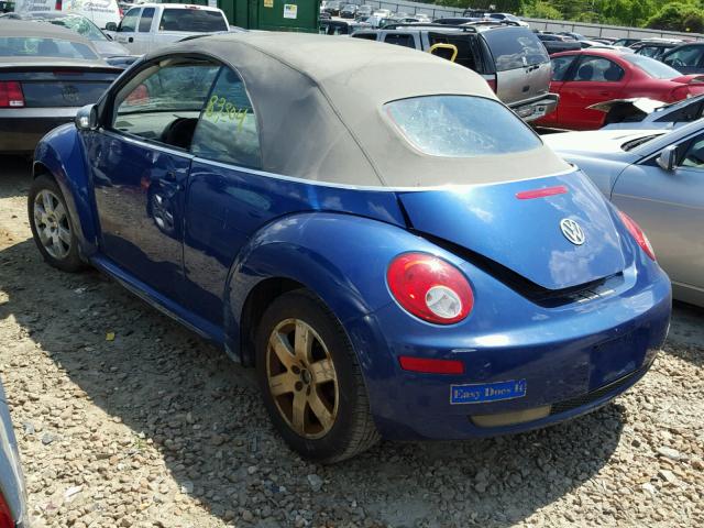 3VWRF31Y87M406625 - 2007 VOLKSWAGEN NEW BEETLE ლურჯი ფოტო 3