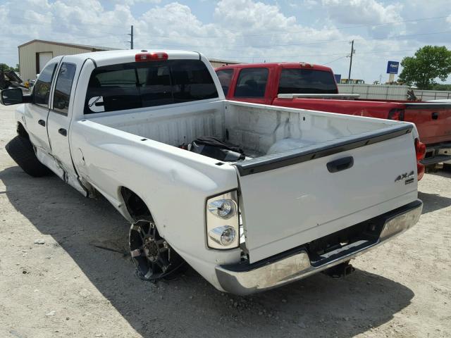 1D7KS28C87J509549 - 2007 DODGE RAM 2500 S WHITE photo 3