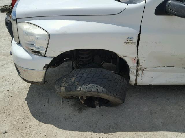 1D7KS28C87J509549 - 2007 DODGE RAM 2500 S WHITE photo 9