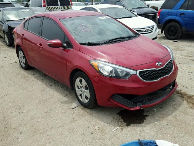 KNAFX4A6XG5517770 - 2016 KIA FORTE RED photo 1