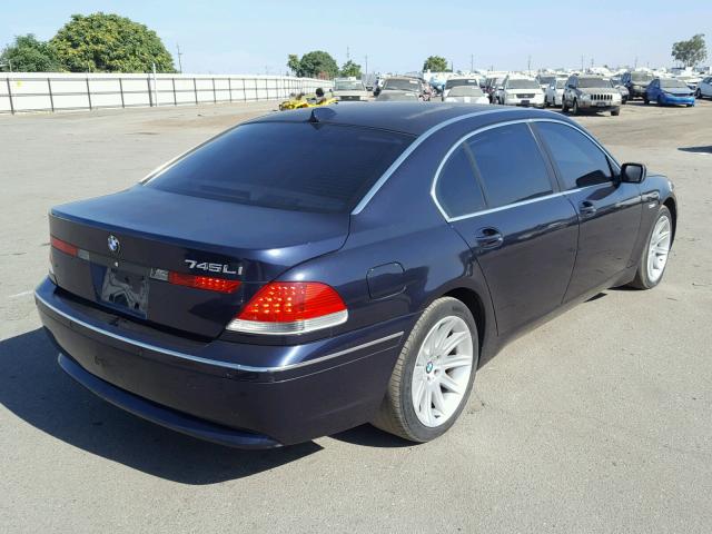 WBAGN63474DS47867 - 2004 BMW 745 LI BLUE photo 4