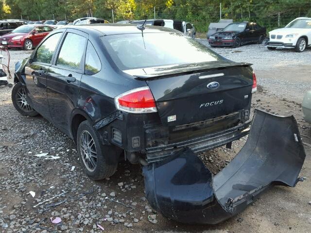 1FAHP3FN0AW119013 - 2010 FORD FOCUS BLACK photo 3