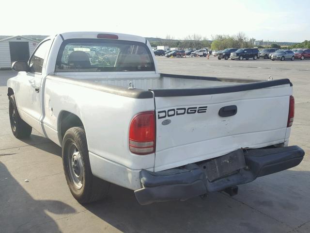 1D7FL16X33S307544 - 2003 DODGE DAKOTA SXT WHITE photo 3