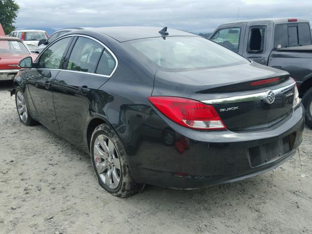 2G4GR5EK6C9127787 - 2012 BUICK REGAL BLACK photo 3