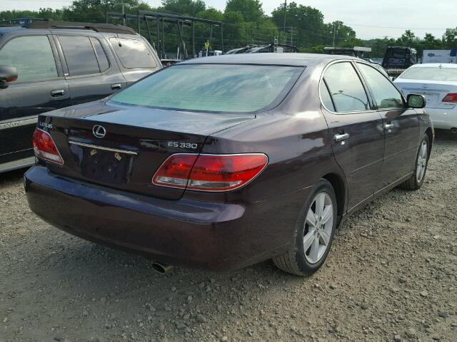 JTHBA30G765163968 - 2006 LEXUS ES MAROON photo 4