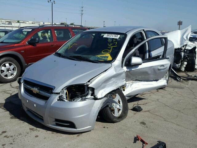KL1TD5DE6AB107877 - 2010 CHEVROLET AVEO LS SILVER photo 2