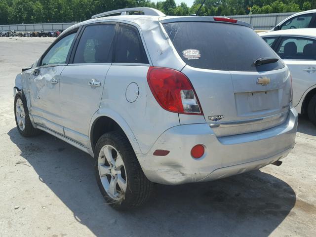 3GNAL3EK9ES628590 - 2014 CHEVROLET CAPTIVA LT SILVER photo 3