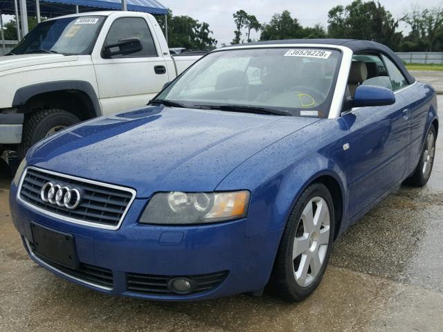 WAUAC48H96K006788 - 2006 AUDI A4 1.8 CAB BLUE photo 2