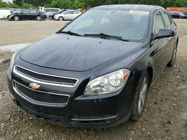 1G1ZC5E04CF109186 - 2012 CHEVROLET MALIBU 1LT BLACK photo 2