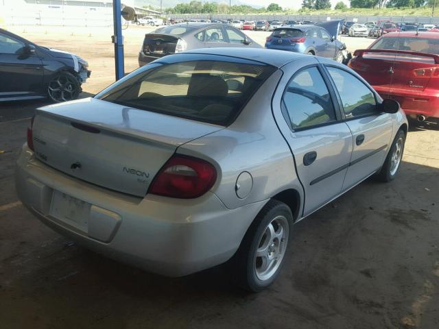 1B3ES26C63D107789 - 2003 DODGE NEON SILVER photo 4