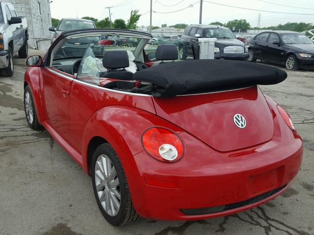 3VWRF31Y58M408673 - 2008 VOLKSWAGEN NEW BEETLE წითელი ფოტო 3