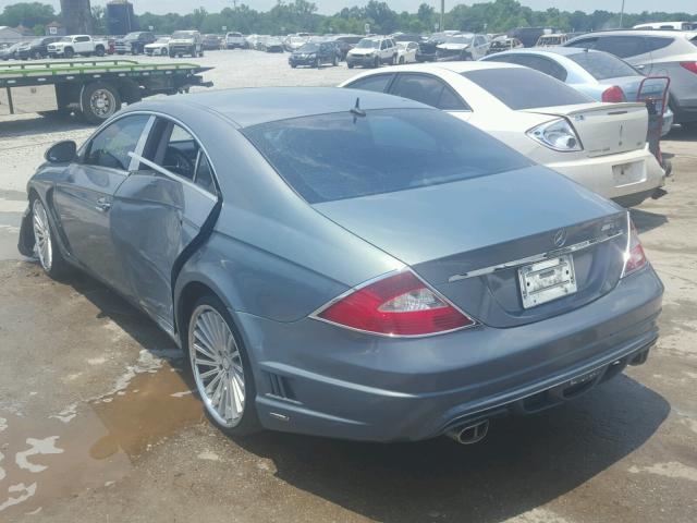 WDDDJ75X16A060830 - 2006 MERCEDES-BENZ CLS 500C BLUE photo 3