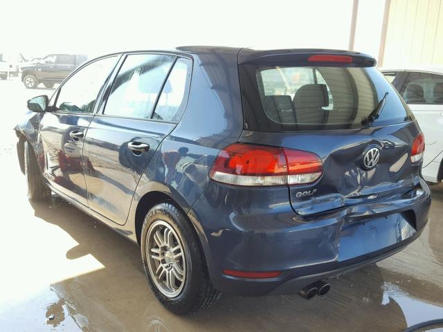 WVWDA7AJ4BW277569 - 2011 VOLKSWAGEN GOLF BLUE photo 3