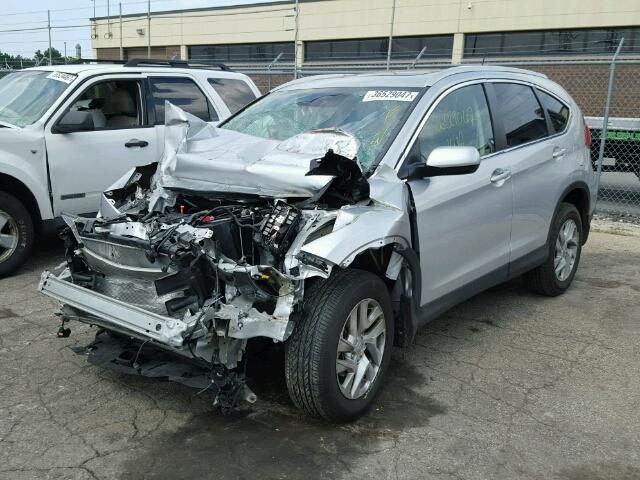 5J6RM4H76GL026173 - 2016 HONDA CR-V EXL SILVER photo 2