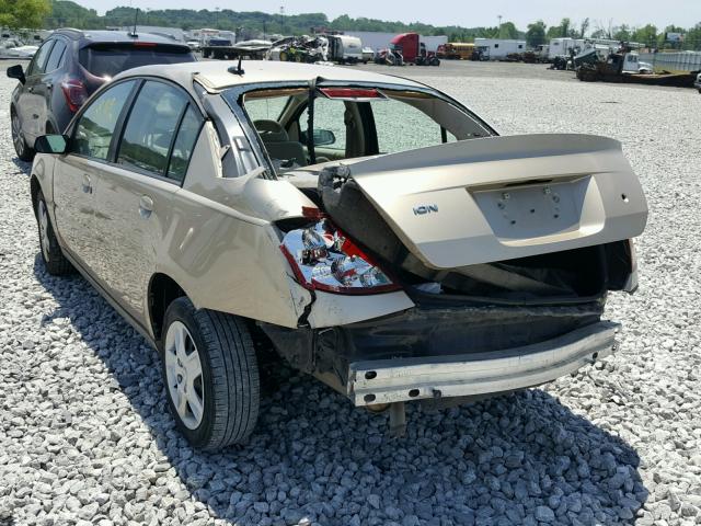 1G8AJ55F86Z142493 - 2006 SATURN ION LEVEL GOLD photo 3
