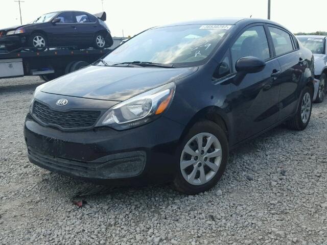 KNADM4A36D6267164 - 2013 KIA RIO LX BLACK photo 2