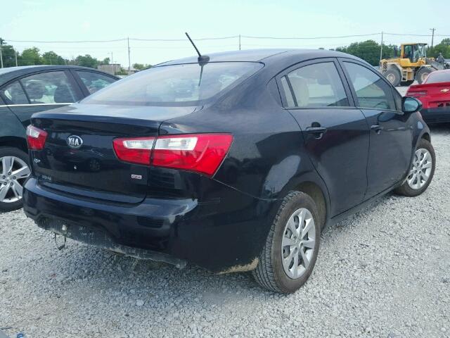 KNADM4A36D6267164 - 2013 KIA RIO LX BLACK photo 4