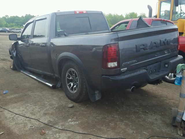 1C6RR7YT6HS586599 - 2017 RAM 1500 REBEL გრაფიტი ფოტო 3