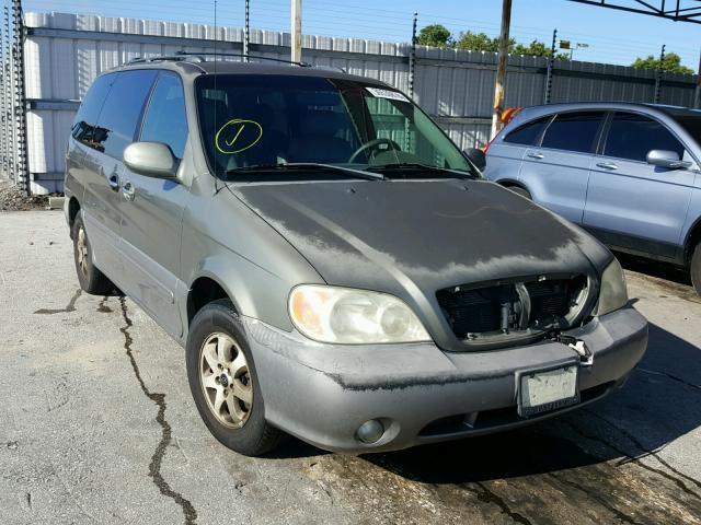 KNDUP131246494288 - 2004 KIA SEDONA EX GREEN photo 1