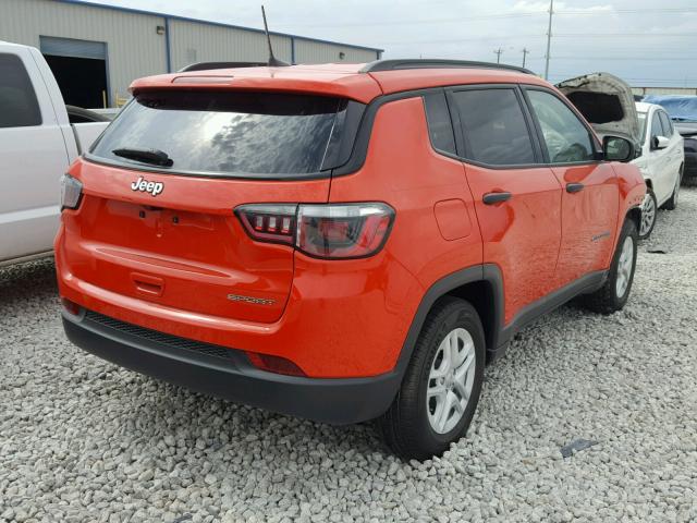 3C4NJCAB6HT647845 - 2017 JEEP COMPASS SP ORANGE photo 4