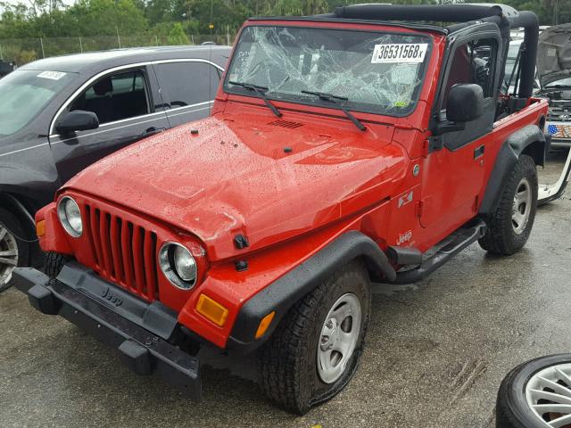 1J4FA39S76P750647 - 2006 JEEP WRANGLER RED photo 2