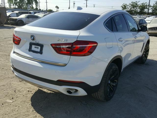 5UXKU2C37H0X47622 - 2017 BMW X6 XDRIVE3 WHITE photo 4