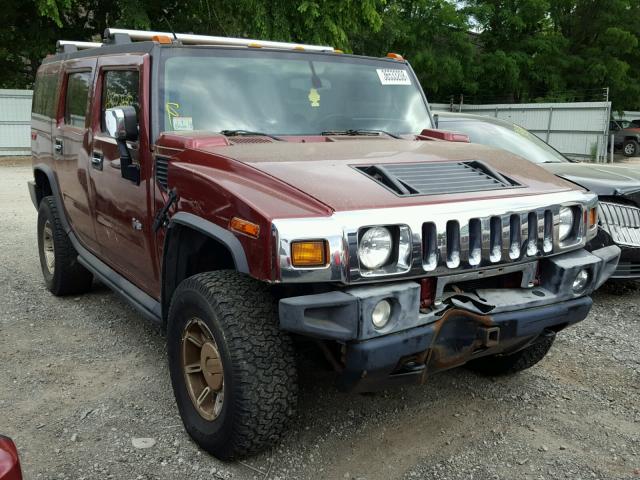 5GRGN23U33H125587 - 2003 HUMMER H2 MAROON photo 1