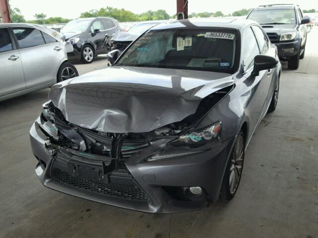 JTHBF1D28E5026654 - 2014 LEXUS IS 250 GRAY photo 2