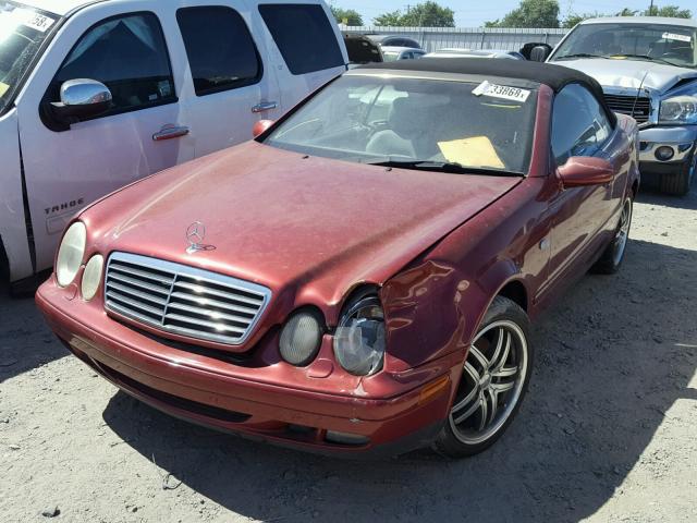 WDBLK65G9XT027351 - 1999 MERCEDES-BENZ CLK 320 BURGUNDY photo 2