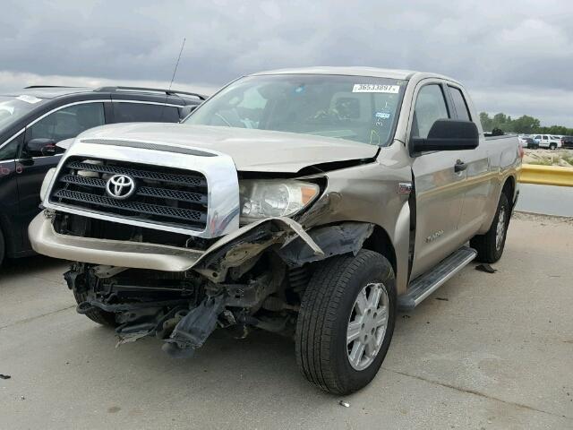 5TFBV54147X018836 - 2007 TOYOTA TUNDRA DOU BEIGE photo 2