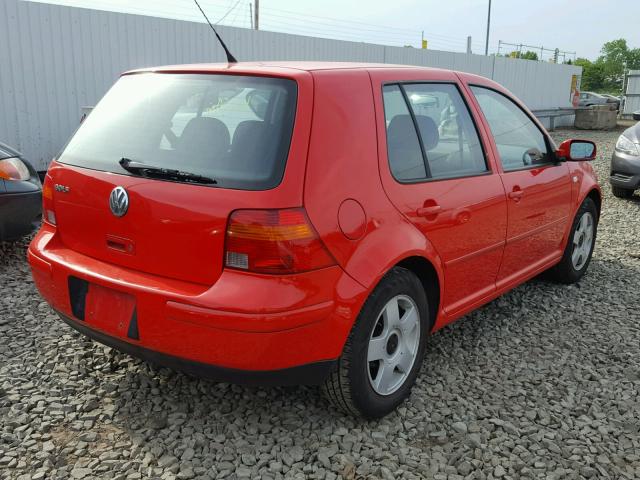 WVWGC21J8YW590241 - 2000 VOLKSWAGEN GOLF GLS RED photo 4