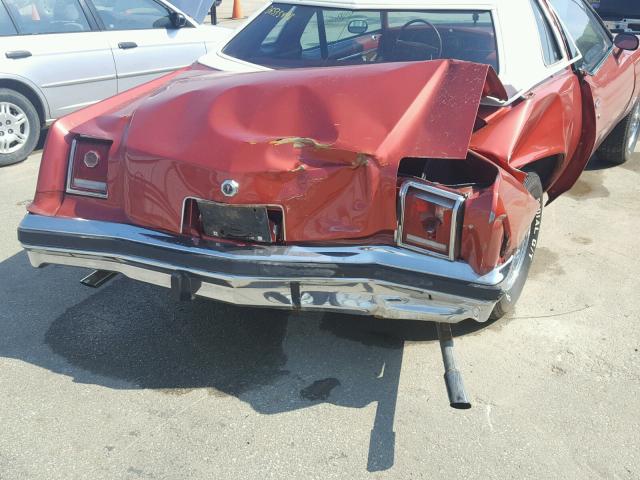 2J57Y7A197595 - 1977 PONTIAC GRAND PRIX RED photo 9