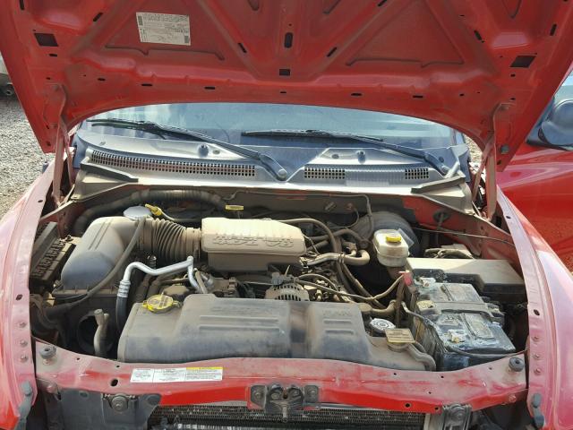 1D7HL48N94S790612 - 2004 DODGE DAKOTA QUA RED photo 7